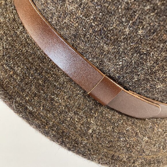 Mervyn’s Cambridge Classics Wool Tweed Walking Hat 7 1/8 Fedora Brown - Picture 5 of 9